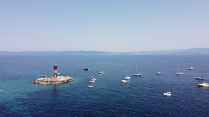 The reefs of Lighthouse Vada near Livorno